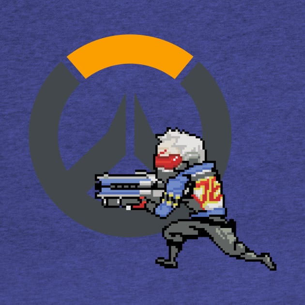 Overwatch - 16-Bit Soldier 76 W/ Logo by wyckedguitarist